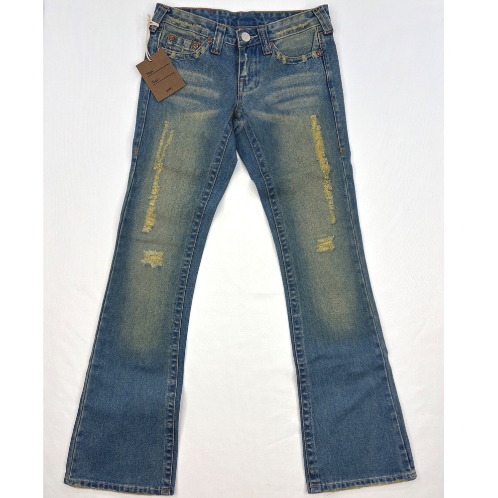 True Religion Vintage Jeans 2004 Bootcut Section 500 Destroyed  26 ( RARE )
